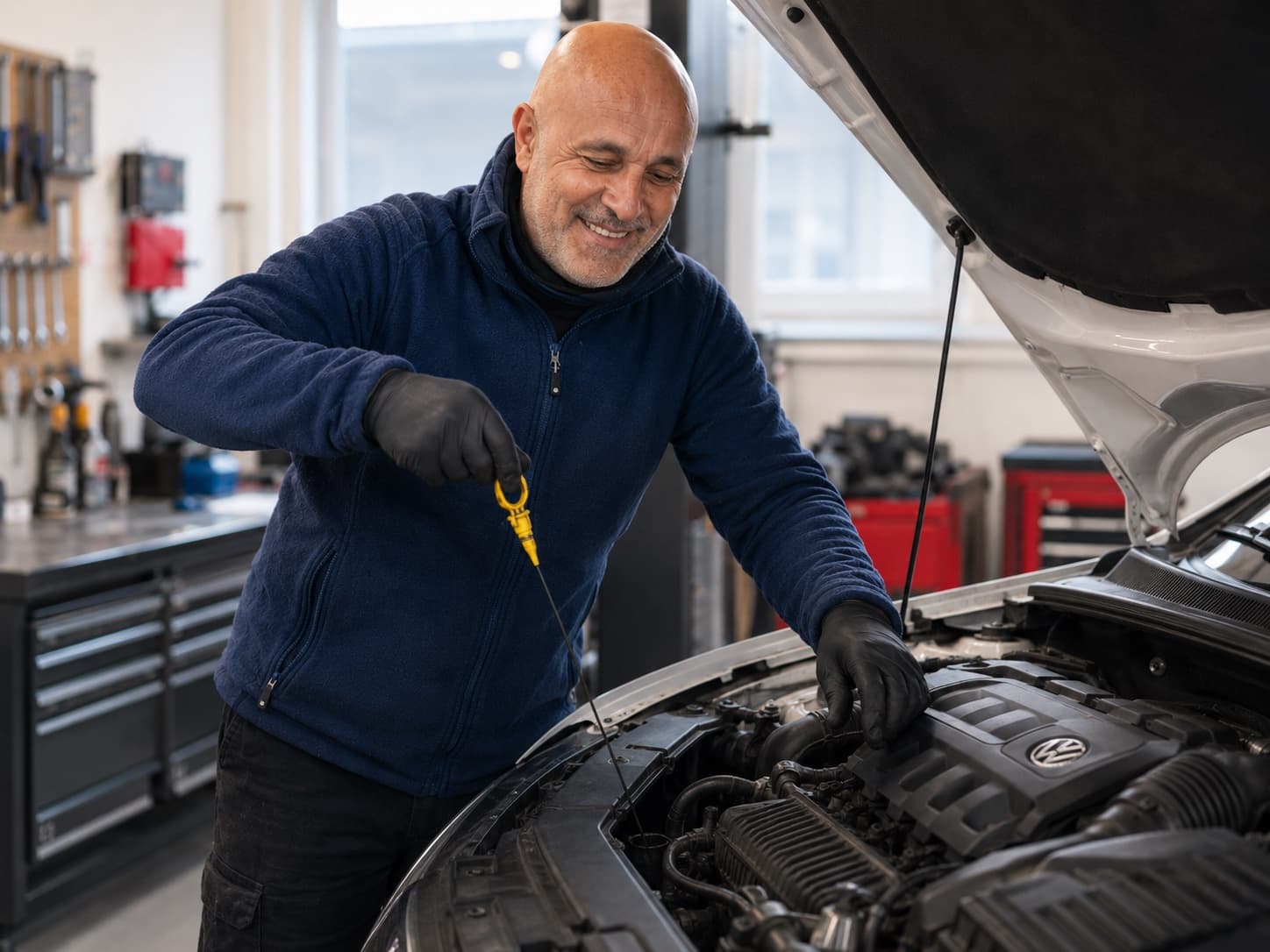 Motorarbejde ved reparation af kølesystem hos Super Auto i Hillerød
